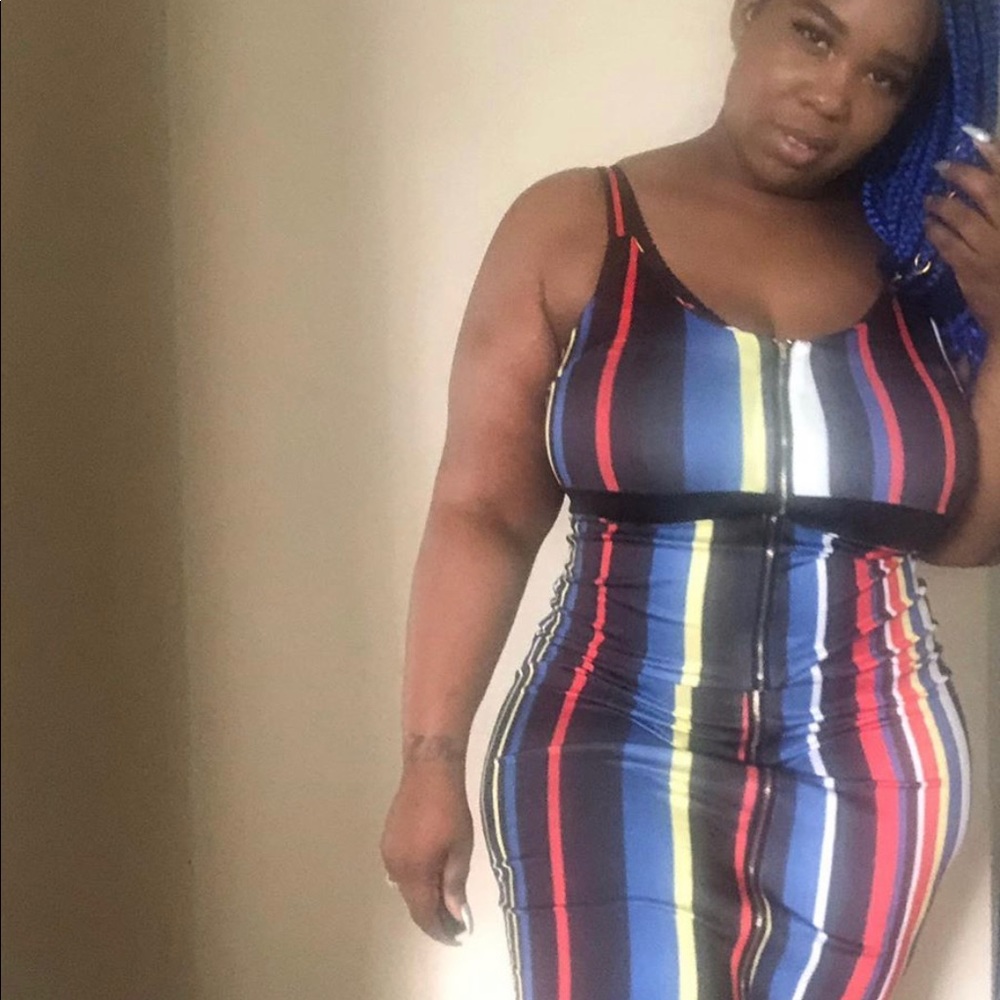 Stretch zip up dress